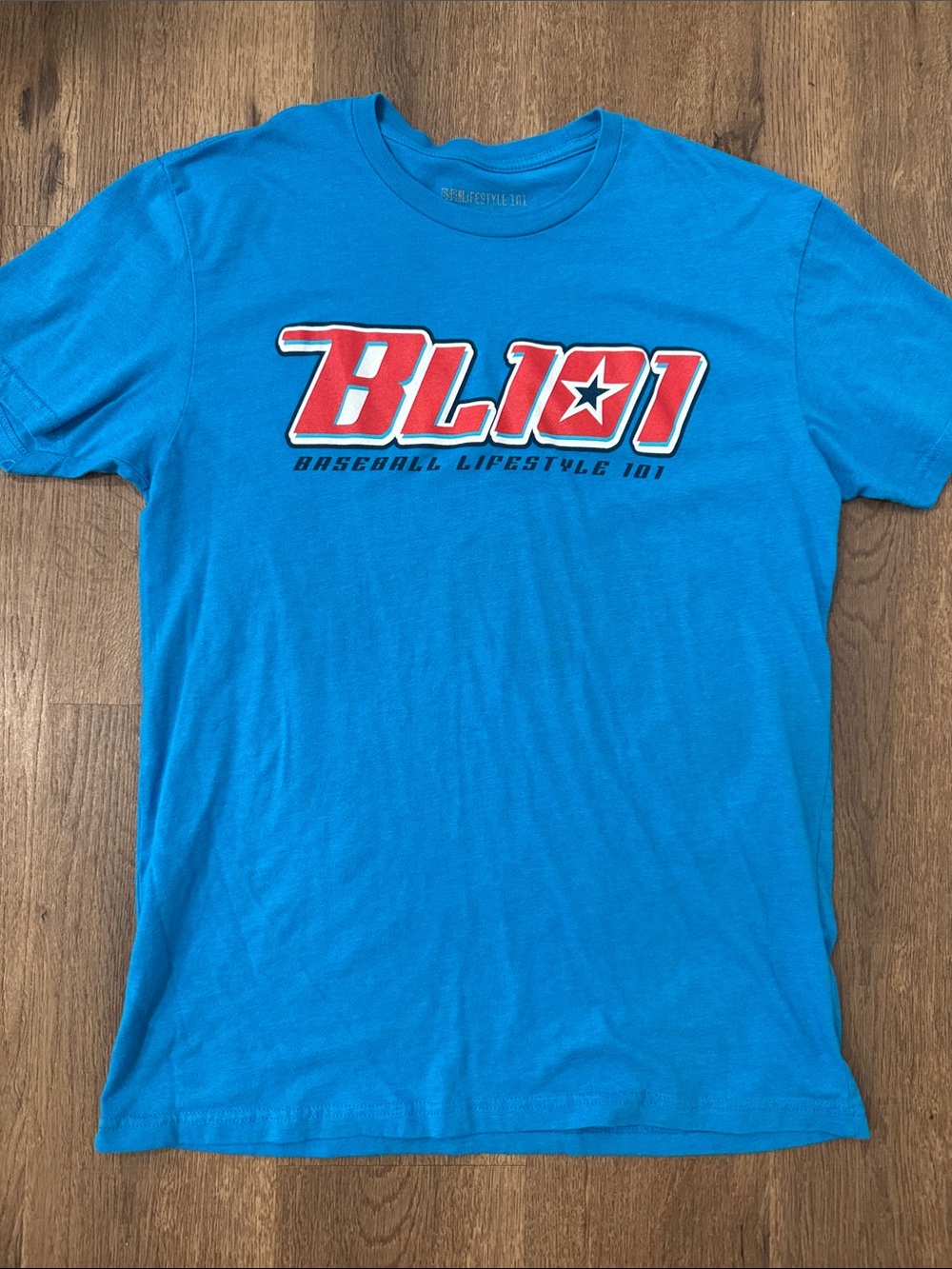 Baseball Lifestyle BL101 Short Sleeve Kids Tee - Bright Blue
